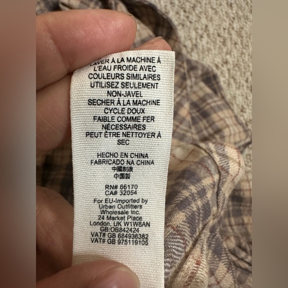 FREE PEOPLE Northern Bound Button Down Blouse EUC sz S - Picture 8 of 10